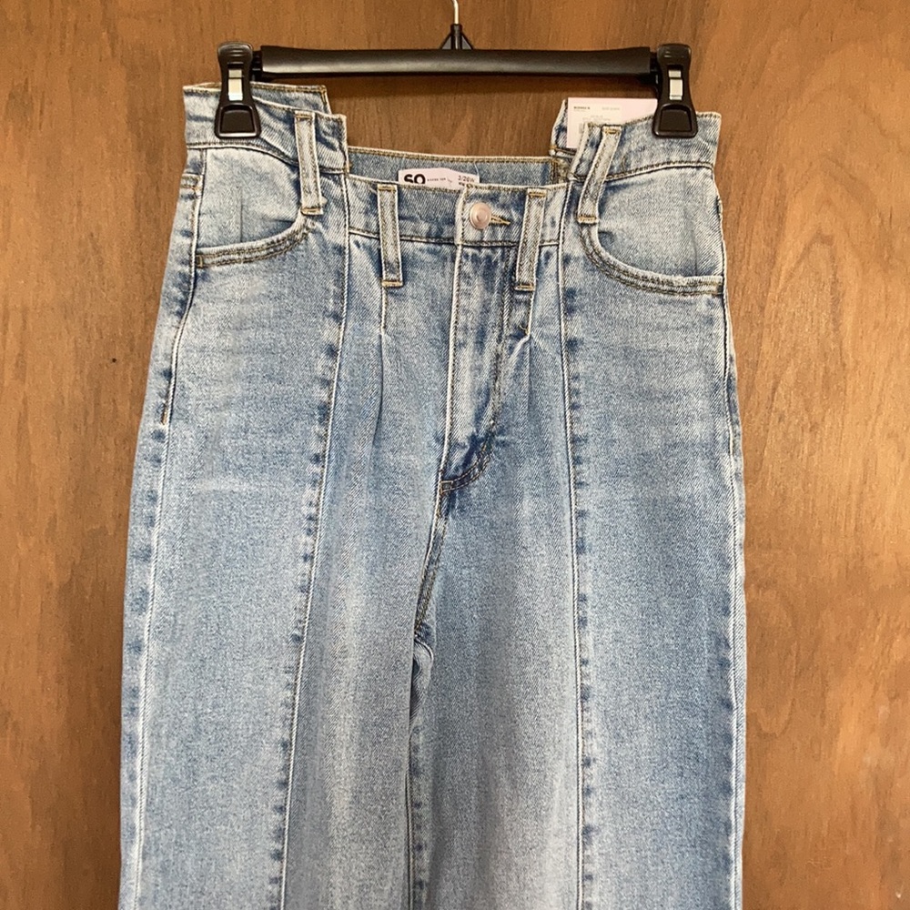 Relist 5/17❌ So Notch waist Super High rise Wide Leg raw hem jean - Picture 13 of 16